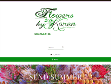 Tablet Screenshot of flowersbykarenonline.com